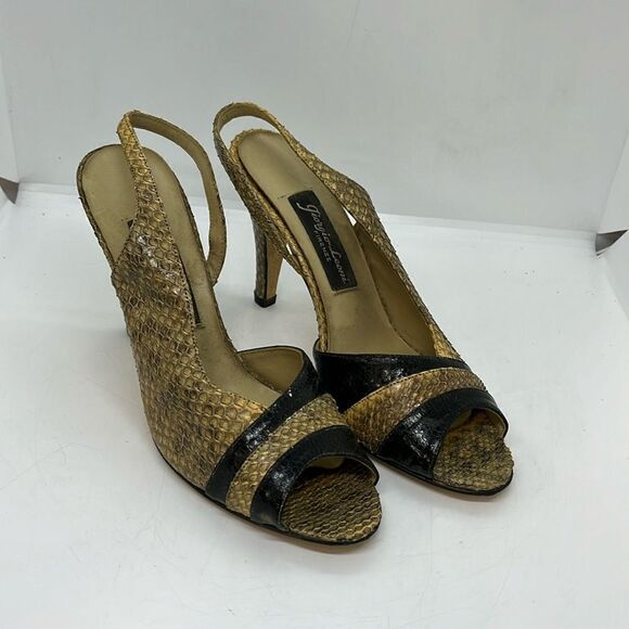 VINTAGE GIORGIO LEONI WOMENS SNAKESKIN PUMPS FTL-08-366 - Picture 1 of 9